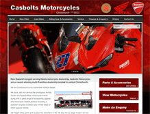 Tablet Screenshot of casboltsmotorcycles.co.nz